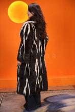 Load image into Gallery viewer, Full length skunk fur coat with shawl collar
