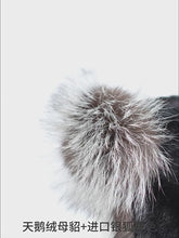 Load and play video in Gallery viewer, Silver Fox Hat Mink fur hat
