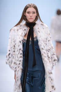 Saga fox fur coat  in imitation of lynx fur