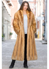 Load image into Gallery viewer, Womens Real Saga Red Fox Fur Coat
