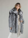 Real Silver Fox Fur Coat