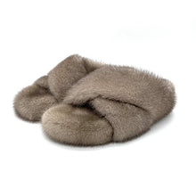 Load image into Gallery viewer, Mink Slippers Fur Slides
